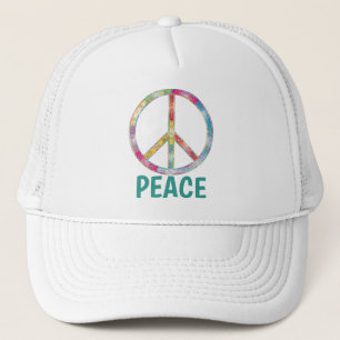 Colourful Peace Symbol Design Hat