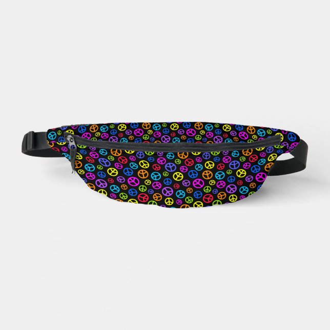 Colourful Peace Symbol Pattern Fanny Pack (Front)