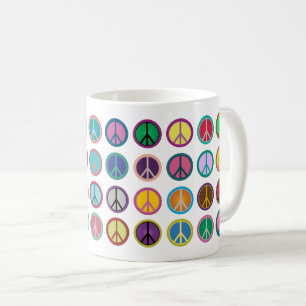 Colourful Peace Symbols Coffee Mug