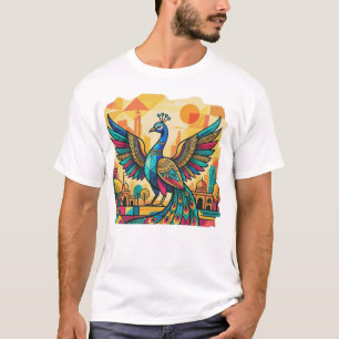 Colourful Peacock Art Indian Peacock Illustratio T-Shirt