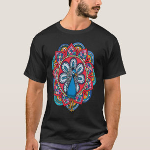 Colourful Peacock Art Pattern For Festival & Summe T-Shirt