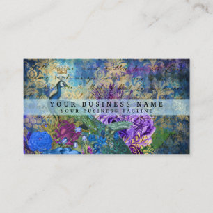 Colourful Peacock Business Cards