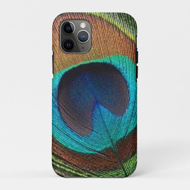 Colourful Peacock Feather | Custom Phone Case (Back)