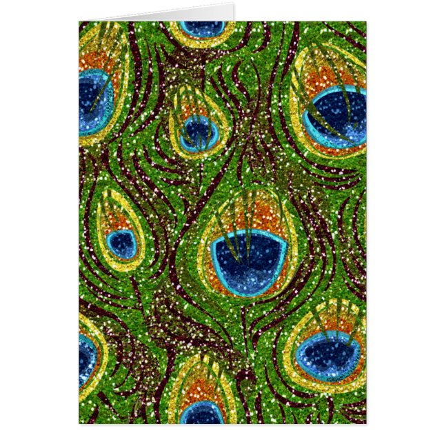 Colourful Peacock Feathers Print (Front)