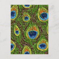 Colourful Peacock Feathers Print