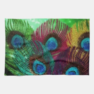 Colourful Peacock Kitchen Towel