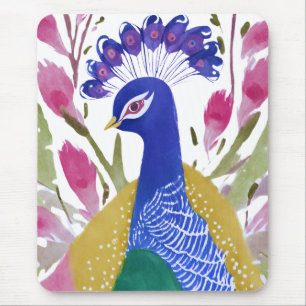 Colourful Peacock Mouse Pad