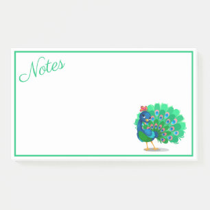 Colourful Peacock Post-It Notes
