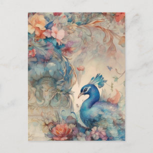 Colourful Peacock Postcard