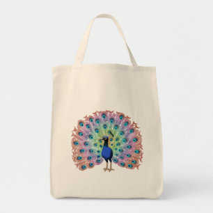 Colourful Peacock Tote Bag