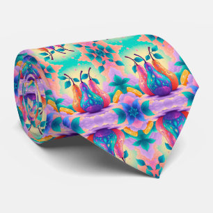 Colourful pear for Fathers Day Tie
