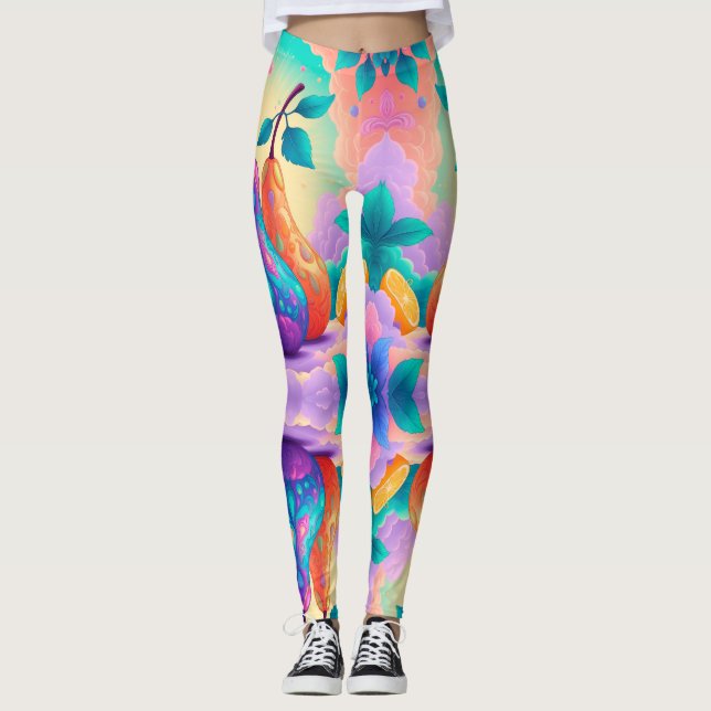 Colourful pear leggings (Front)