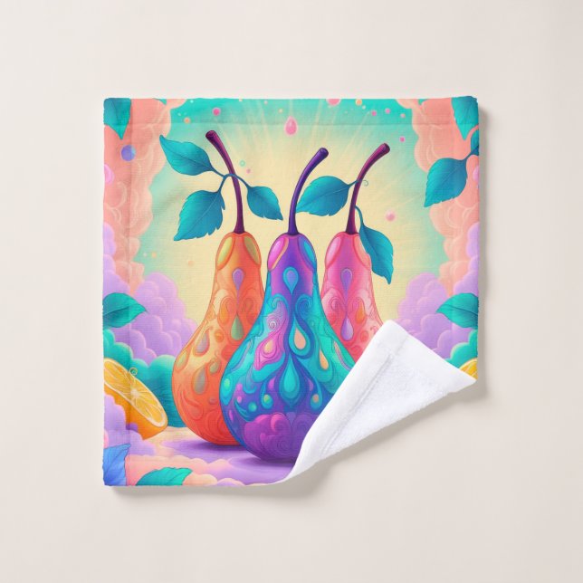 Colourful pear wash cloth (Wash Cloth)