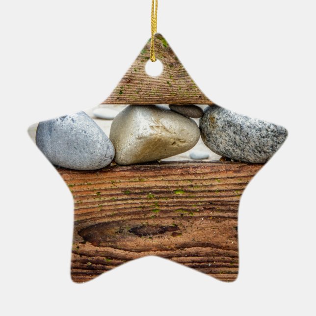 Colourful Pebbles Ceramic Ornament (Front)