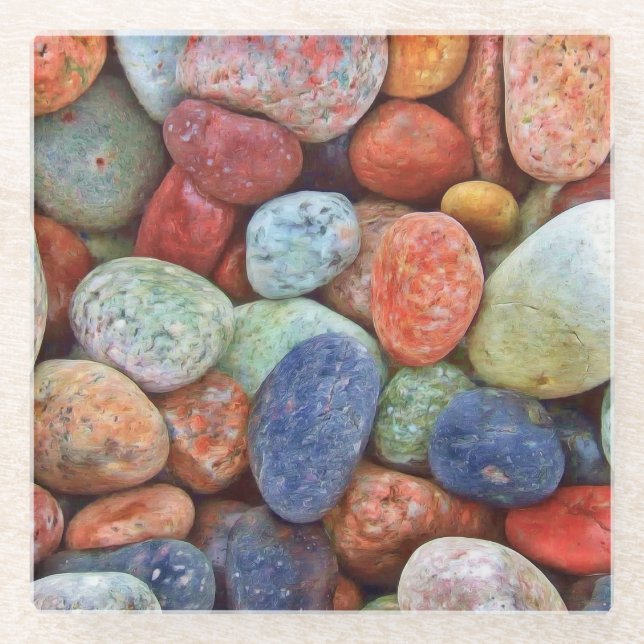 Colourful Pebbles - Coaster (Front)