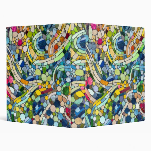 Colourful Pebbles Mosaic Art Binder (Background)