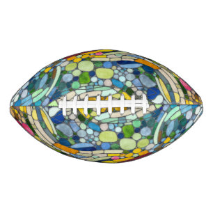 Colourful Pebbles Mosaic Art Football