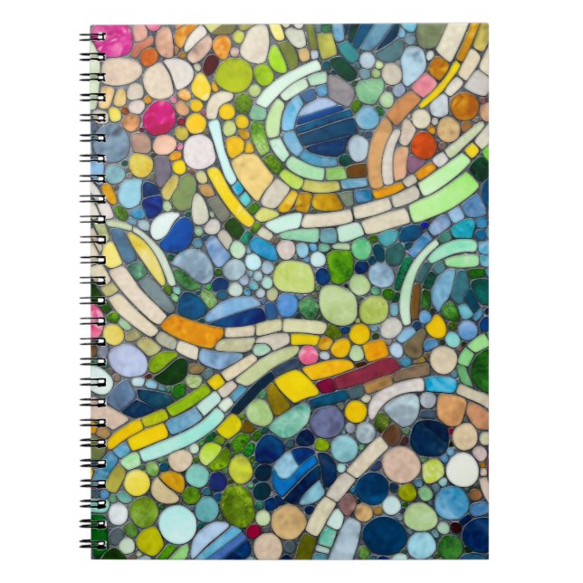 Colourful Pebbles Mosaic Art Notebook (Front)
