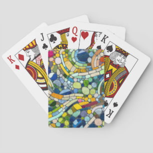 Colourful Pebbles Mosaic Art Playing Cards