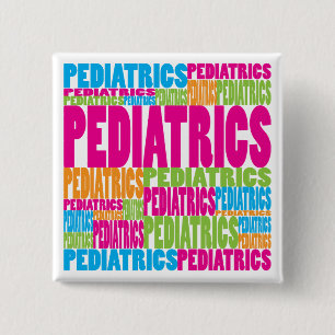 Colourful Pediatrics 2 Inch Square Button