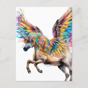 Colourful Pegasus Postcard