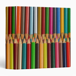Colourful pencil crayons binder