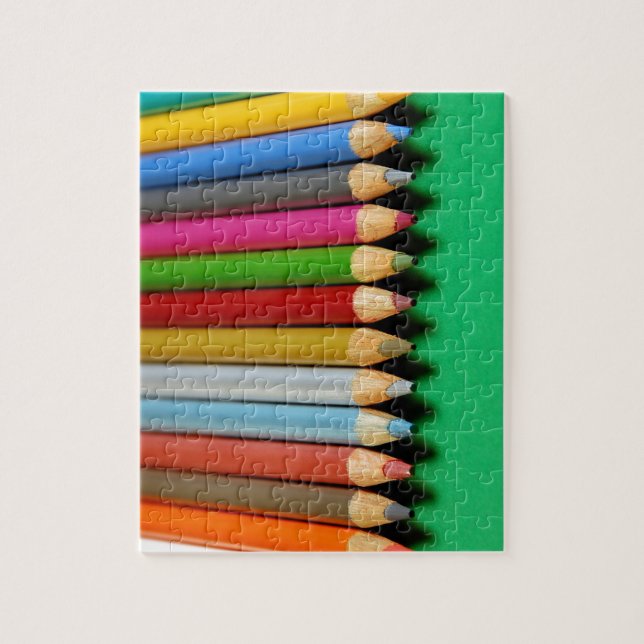 Colourful pencil crayons pattern jigsaw puzzle (Vertical)