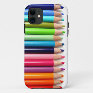 Colourful pencils iPhone 11 case