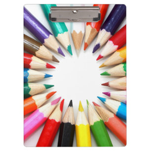 Colourful Pencils Clipboard