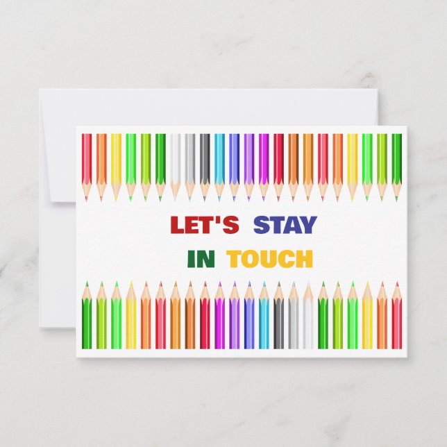 Colourful Pencils Playdate Invitation (Front)