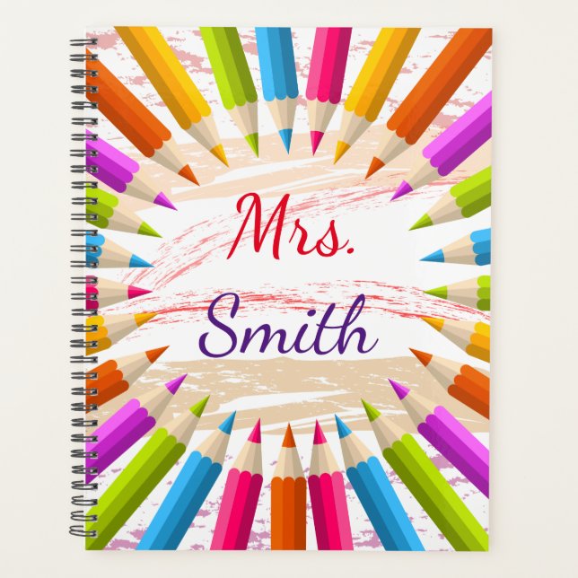Colourful Pencils Teacher's Appreciation Planner (Front)