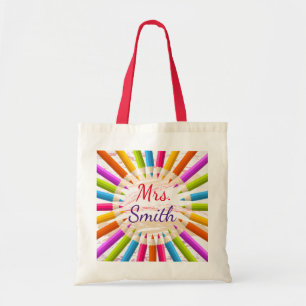 Colourful Pencils Teacher's Appreciation Tote Bag