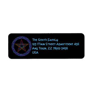 Colourful Pentagram Symbol Pagan Wicca New Age