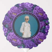 Colourful Peonies Birthday Balloon For Party Mood