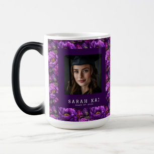 Colourful Peonies Print Commencement Exercise Magic Mug