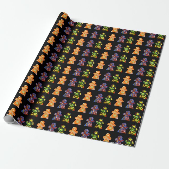 Colourful People Wrapping Paper (Unrolled)