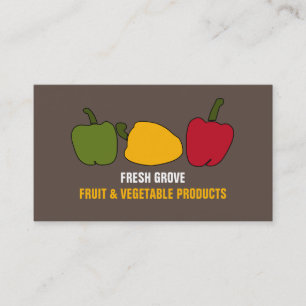 Colourful Peppers, Greengrocers Business Card