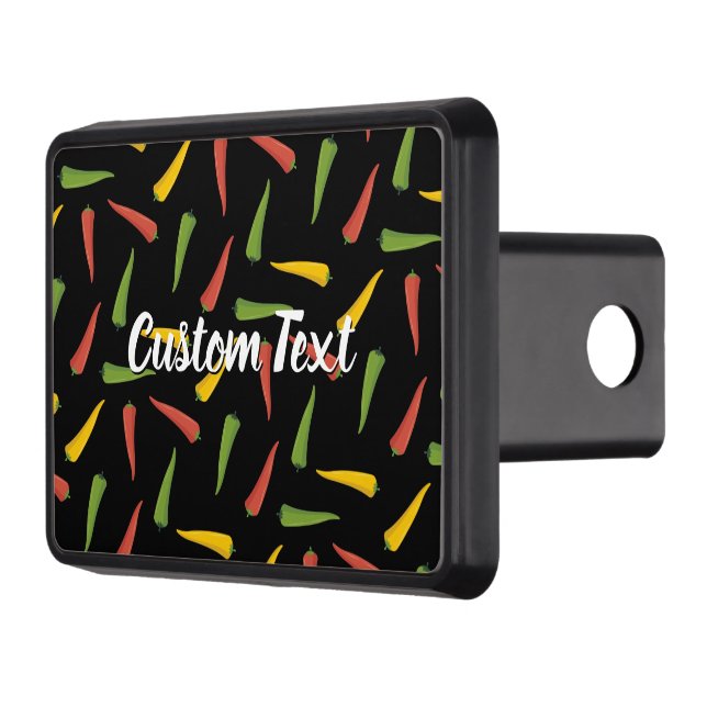 Colourful Peppers Pattern Trailer Hitch Cover (Left)