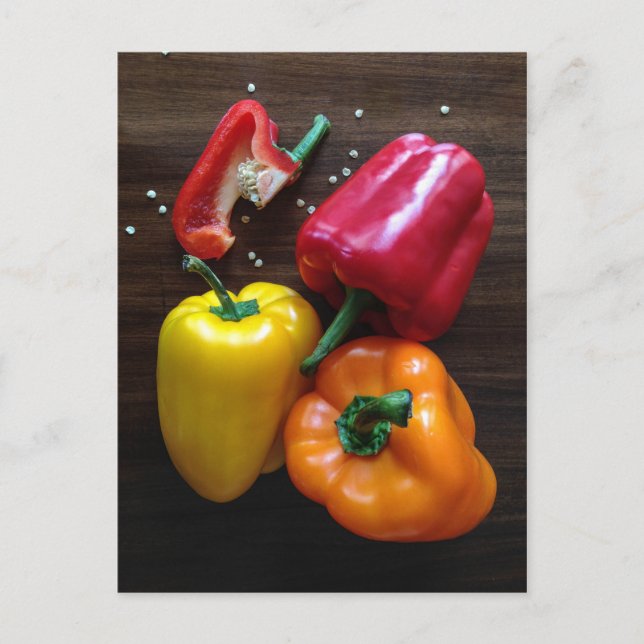 Colourful Peppers postcard (Front)