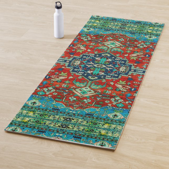 Colourful Persian motive rug design 2 Yoga Mat (In Situ)