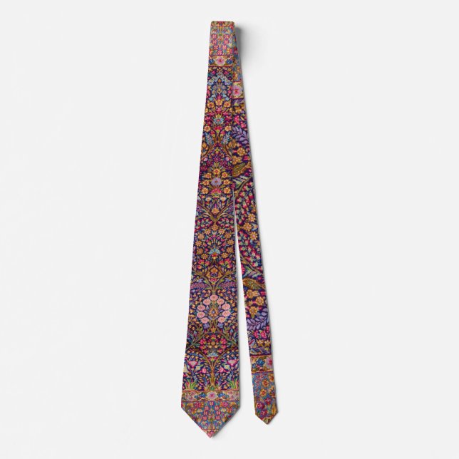 Colourful Persian Rug Pattern Tie (Front)