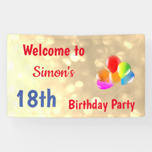 Colourful Personalised 18th Birthday Banner