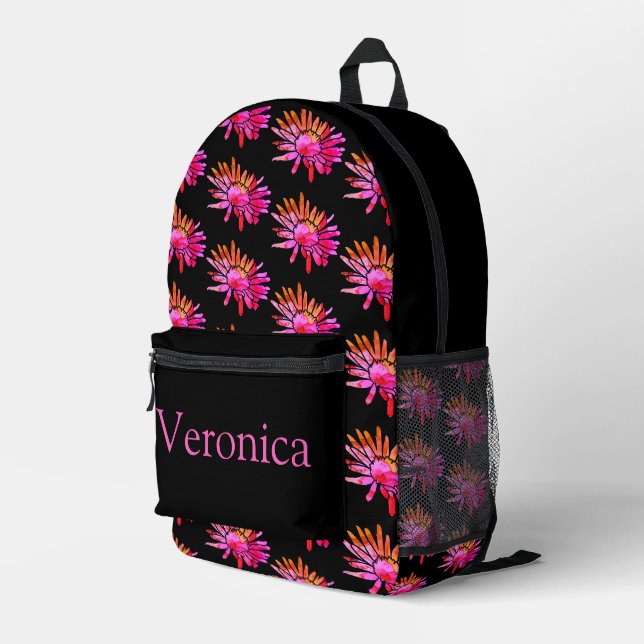 Colourful personalized backpack, kids cute printed backpack (Back Corner Right)