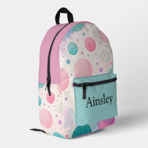Colourful personalized backpack, kids cute printed backpack