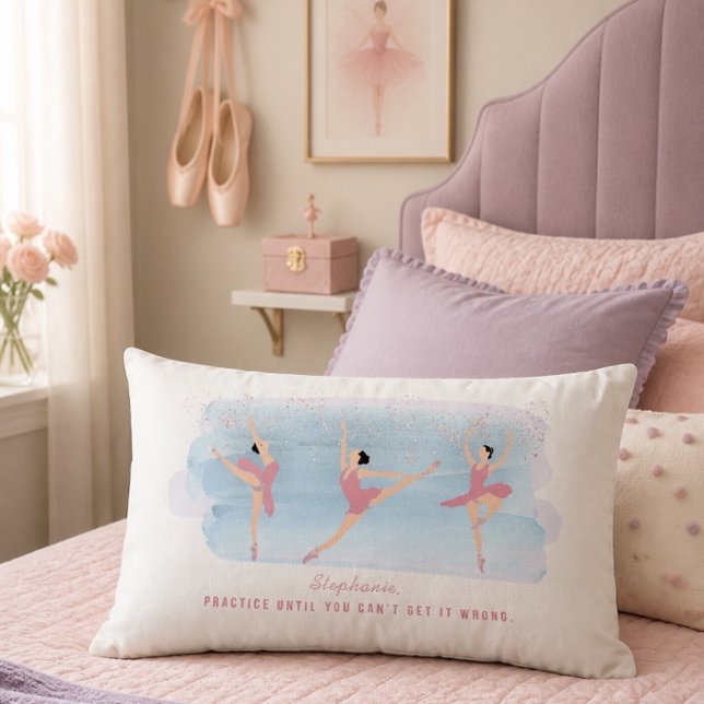 Colourful Personalized Ballet Practice Lumbar Pillow (Creator Uploaded)