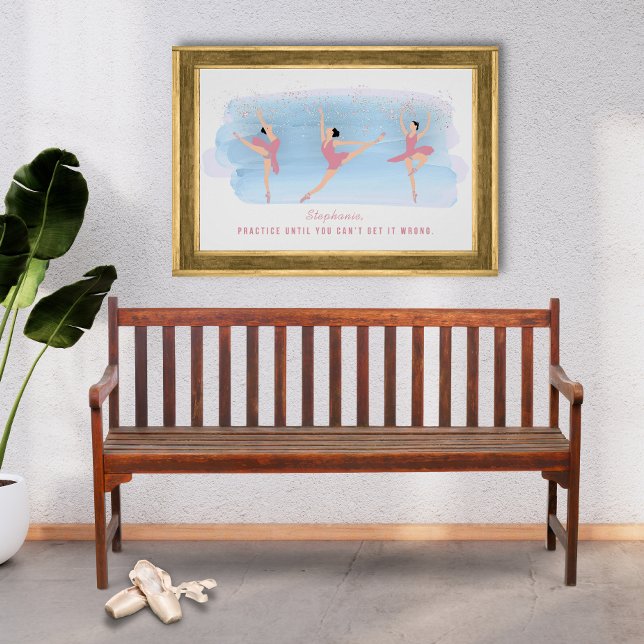 Colourful Personalized Ballet Practice Poster (Creator Uploaded)