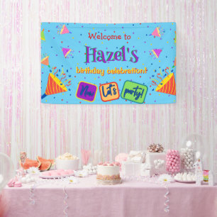Colourful personalized birthday banner