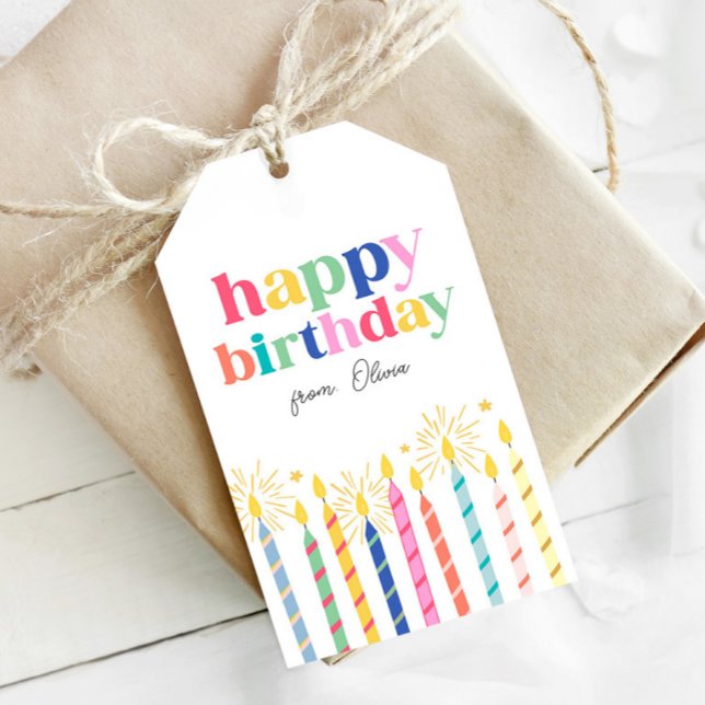 Colourful Personalized Birthday Gift Tag (Creator Uploaded)