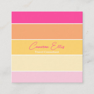 Colourful Personalized Colorblock Business Card
