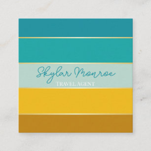 Colourful Personalized Colorblock Business Card